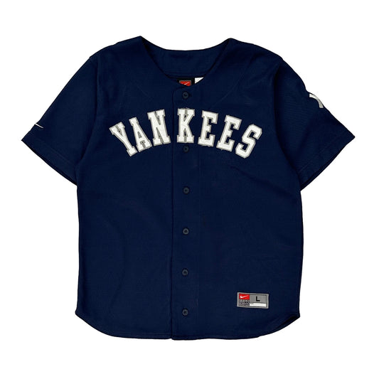 Age 14-16 Yankees Nike Mlb Jersey - Large Navy Polyester