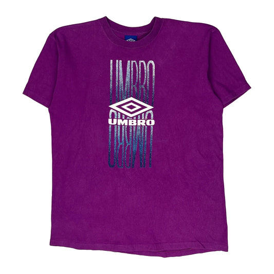 Umbro Single Stitch T-Shirt - XL Purple Cotton