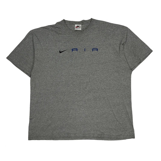 Made In USA Nike Air Spellout T-Shirt - 2XL Grey Cotton