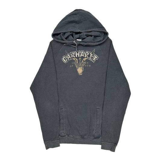 Carhartt Graphic Hoodie - Large Grey Cotton