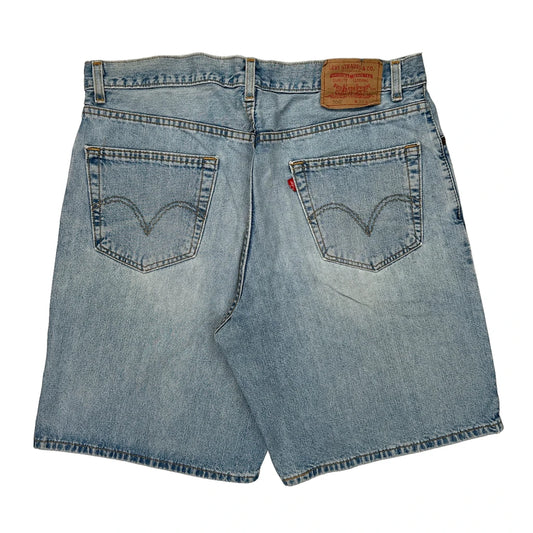 Levis Denim Shorts - 36W 10L Light Wash Cotton