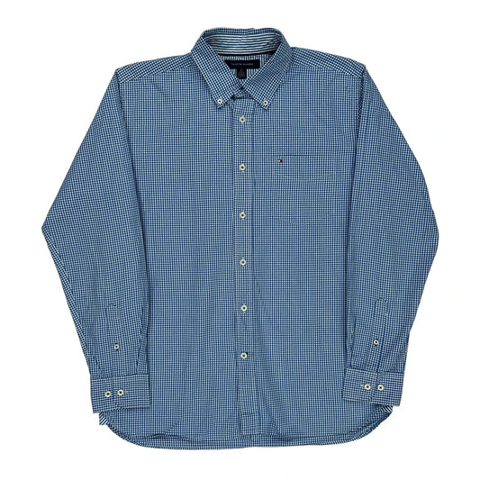 Tommy Hilfiger Checked Shirt - Medium Blue Cotton