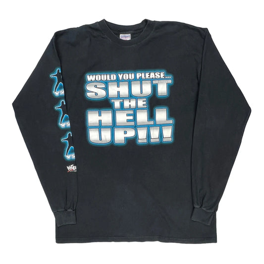 Y2J Wwe All Sport Graphic Long Sleeve T-Shirt - 2XL Black Cotton