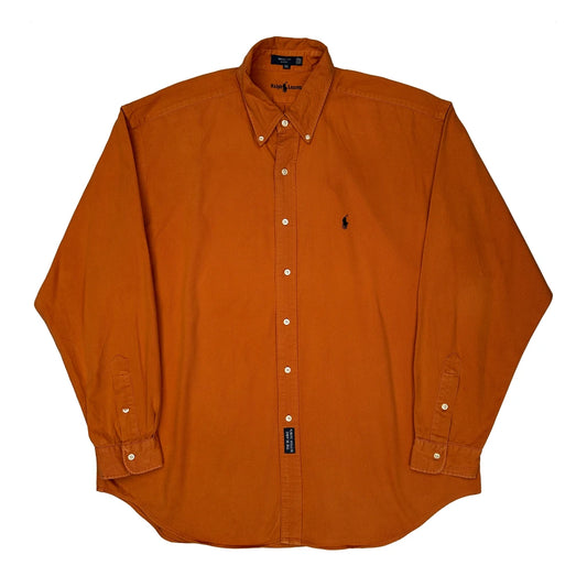 Ralph Lauren Collared Shirt - XL Orange Cotton