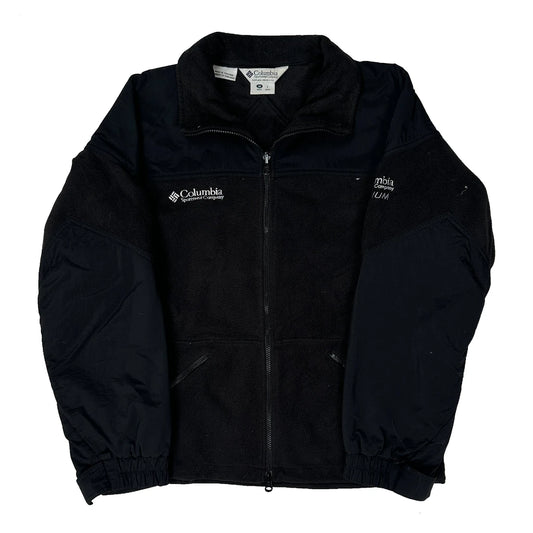 Columbia Fleece Jacket - Large Black Polyester