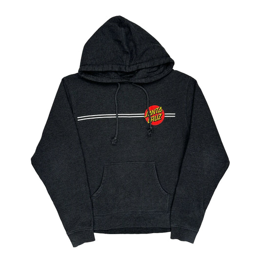 Vintage Skateboarding Santa Cruz Hoodie - Large Black Cotton