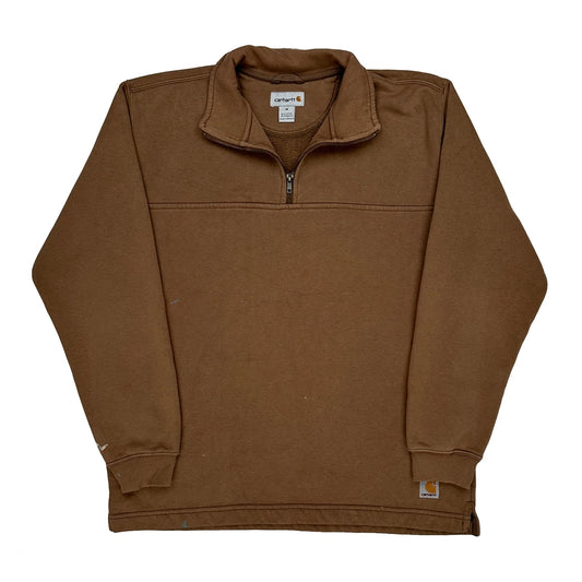 Carhartt 1/4 Zip - Medium Brown Cotton