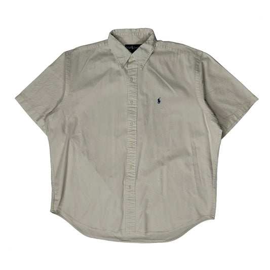 Blaire Ralph Lauren Short Sleeve Shirt - XL Beige Cotton