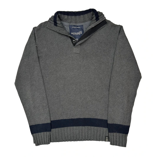 Nautica Jumper - Medium Grey Knitted