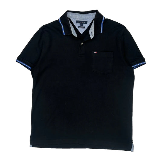 Tommy Hilfiger Polo Shirt - Large Black Cotton