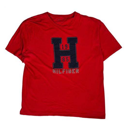 Tommy Hilfiger Graphic T-Shirt - 2XL Red Cotton