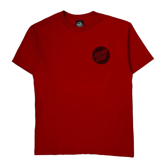 Vintage Santa Cruz Graphic T-Shirt - Medium Red Cotton