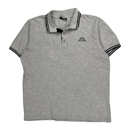 Kappa Polo Shirt - Large Grey Cotton