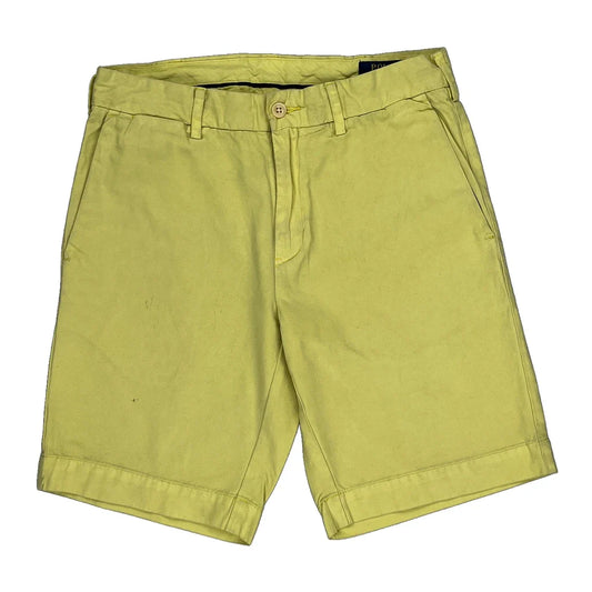 Vintage Classic Fit Ralph Lauren Chino Shorts - 30W 10L Yellow Cotton