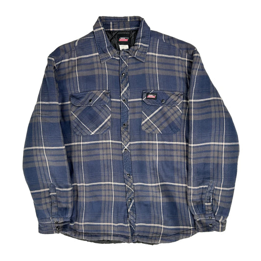 Vintage Dickies Checked Jacket - 2XL Blue Cotton