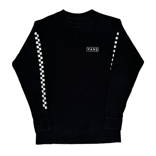 Vans Long Sleeve T-Shirt - Small Black Cotton