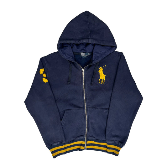 Polo By Ralph Lauren Striped Hoodie - Large Navy Cotton