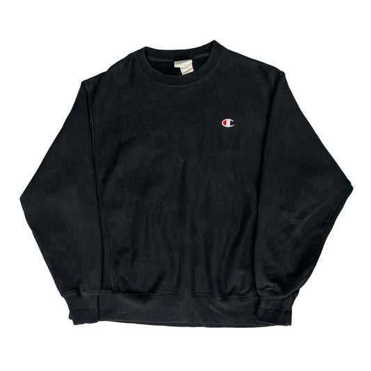 Reverse Weave Champion Sweatshirt - Large Black Cotton Blend