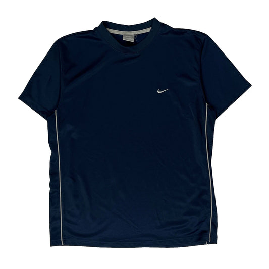 Nike T-Shirt - Large Navy Polyester