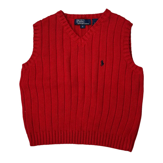 Age 5 Polo By Ralph Lauren Sweater Vest - Small Red Cotton