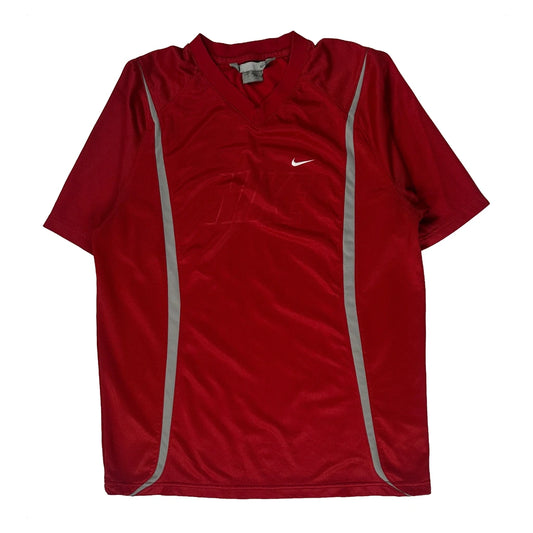 Nike T-Shirt - Large Red Polyester