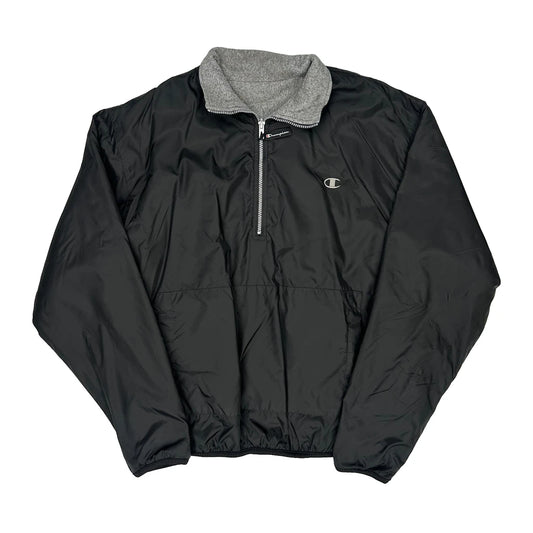 Champion Windbreaker - Large Black Polyester