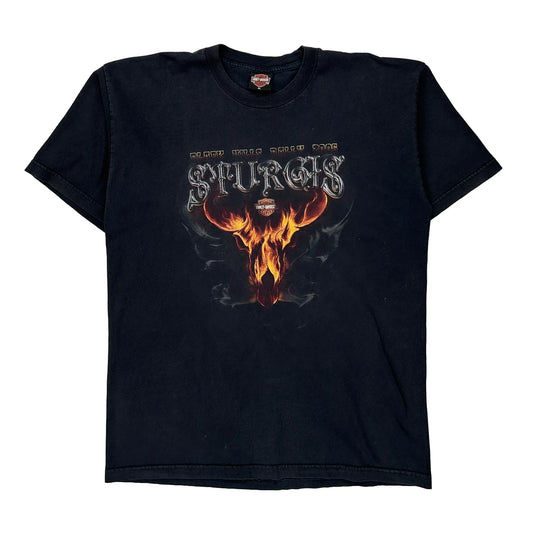 Sturgis Harley Davidson Graphic T-Shirt - XL Black Cotton