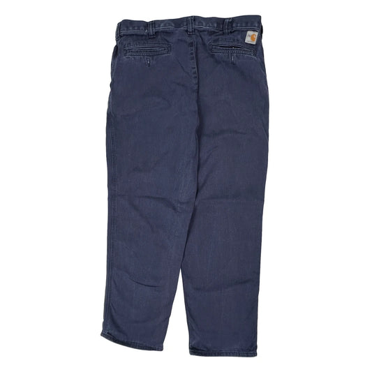 Carhartt Trousers - 34W 32L Blue Cotton Blend
