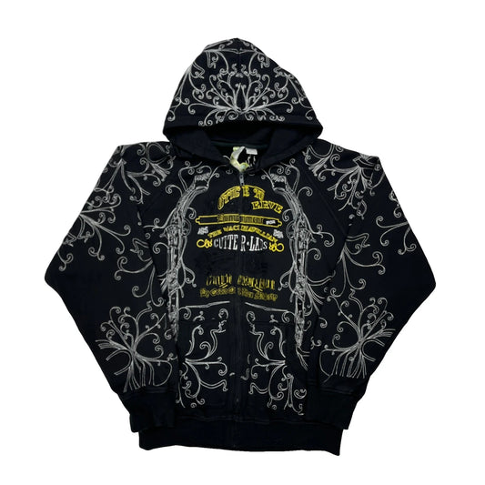 Vintage None Cutter & Buck Graphic Hoodie - 3XL Black Cotton