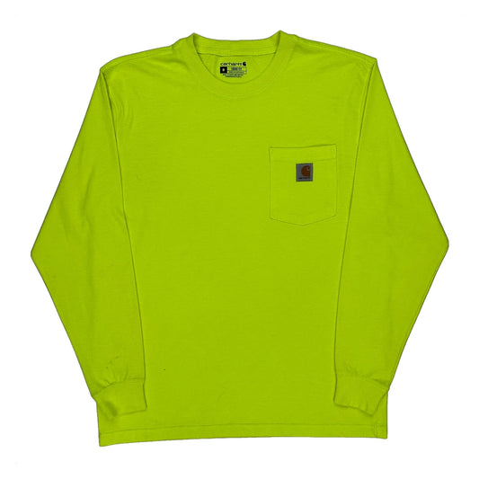 Carhartt Long Sleeve T-Shirt - Medium Yellow Cotton