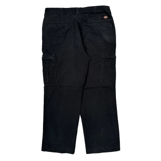Dickies Cargo Trousers - 34W 30L Black Cotton