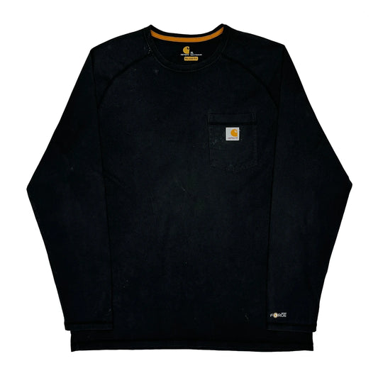 Carhartt Long Sleeve T-Shirt - XL Black Cotton Blend