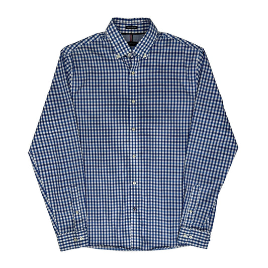 Tommy Hilfiger Checked Shirt - Medium Blue Cotton