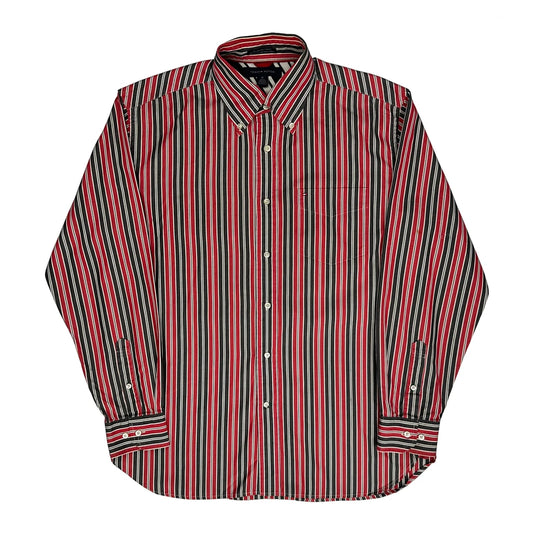 Tommy Hilfiger Striped Shirt - Medium Black Cotton