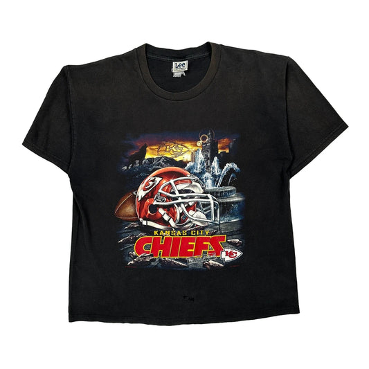 Kansas City Chiefs Lee Sport Nfl T-Shirt - XL Black Cotton