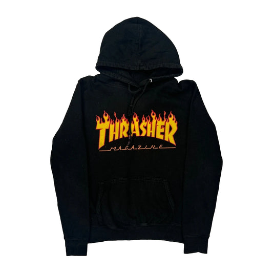 Thrasher Graphic Hoodie - Small Black Cotton
