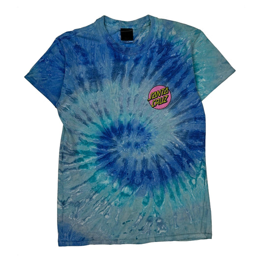 Santa Cruz Tie-Dye T-Shirt - Small Blue Cotton