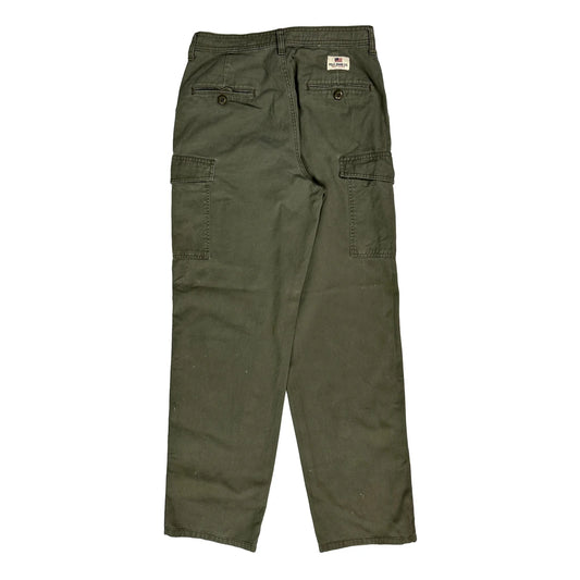 Ralph Lauren Cargo Trousers - 30W 29L Green Cotton