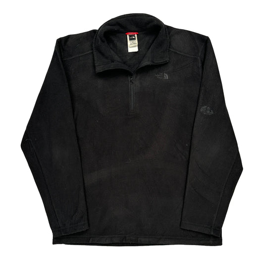 The North Face 1/4 Zip - Large Black Polyester