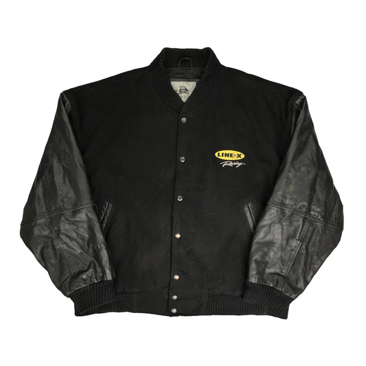 Unbranded College Varsity Jacket - XL Black Leather