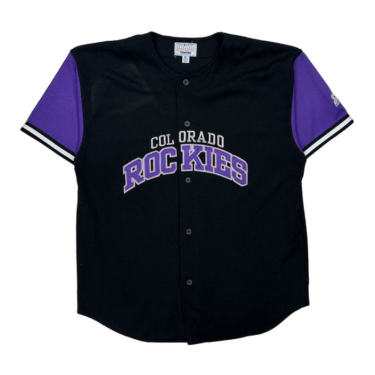 Colorado Rockies Starter Mlb Jersey - XL Black Polyester