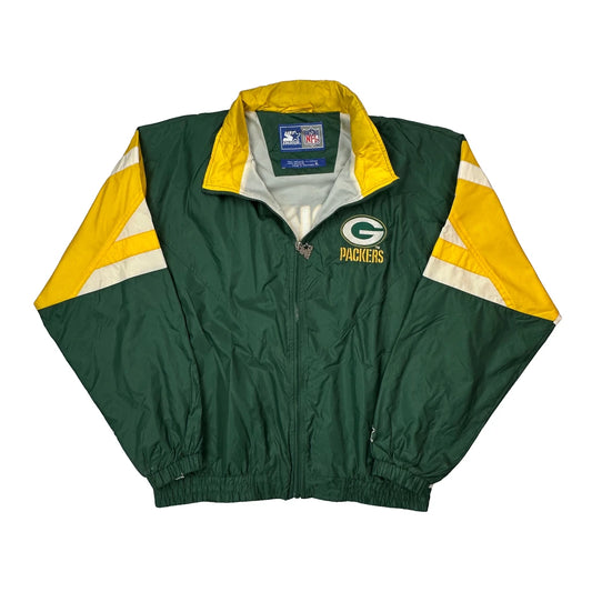 Green Bay Packers Starter Football Windbreaker - XL Green Nylon