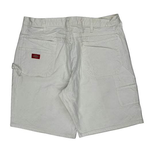 Dickies Carpenter Shorts - 38W 10L White Cotton