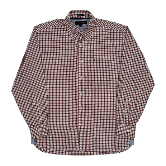 Tommy Hilfiger Checked Shirt - Medium Red Cotton