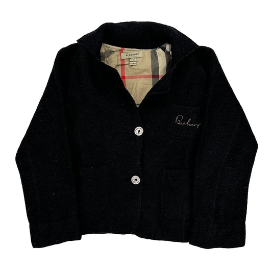 Age 6 Burberry Jacket - Small Black Wool