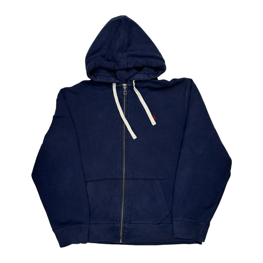 Polo By Ralph Lauren Full Zip Hoodie - 2XL Blue Cotton