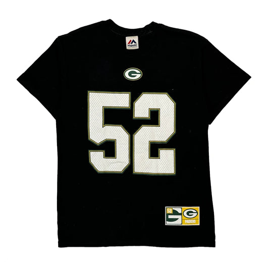 Green Bay Packers Majestic Nfl Jersey - Medium Black Cotton