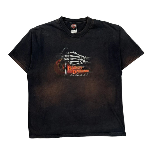 Santa Fe, New Mexico Harley Davidson Graphic T-Shirt - XL Black Cotton