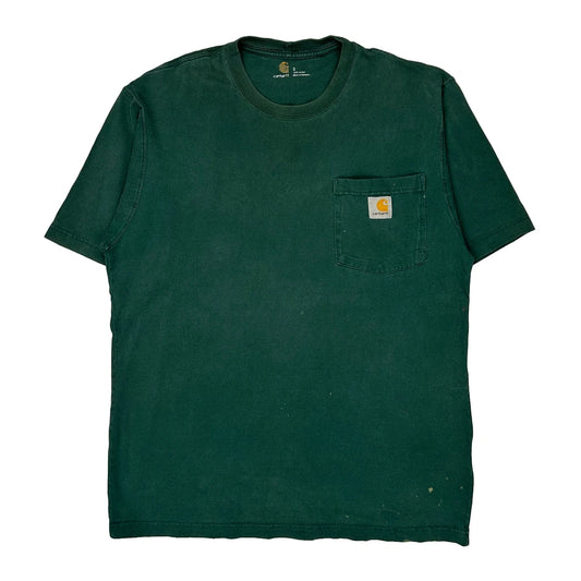 Carhartt T-Shirt - Small Green Cotton
