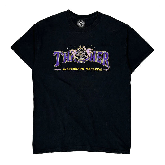 Skateboard Magazine Thrasher Graphic T-Shirt - Small Black Cotton